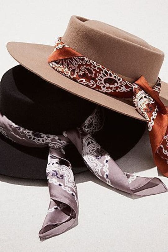Bandana as a hat accessory