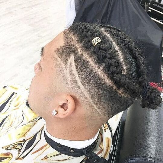Burst Fade Long Hair + Braids