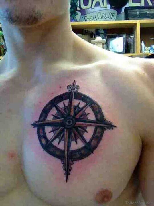 Compass Chest Tattoo 