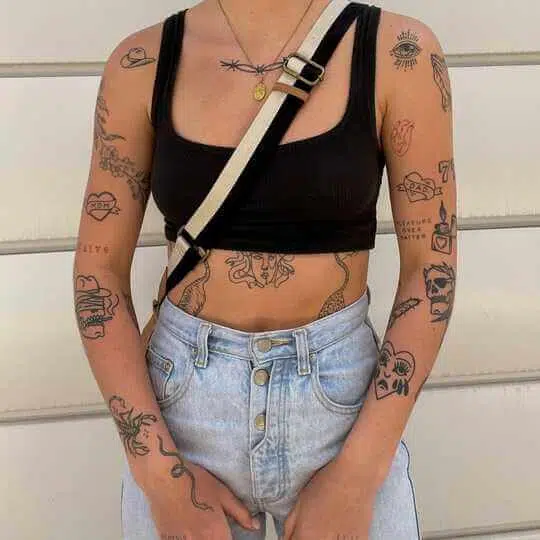 Simple Patchwork Tattoos 