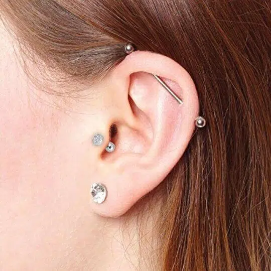 Stainless Steel helix piercing