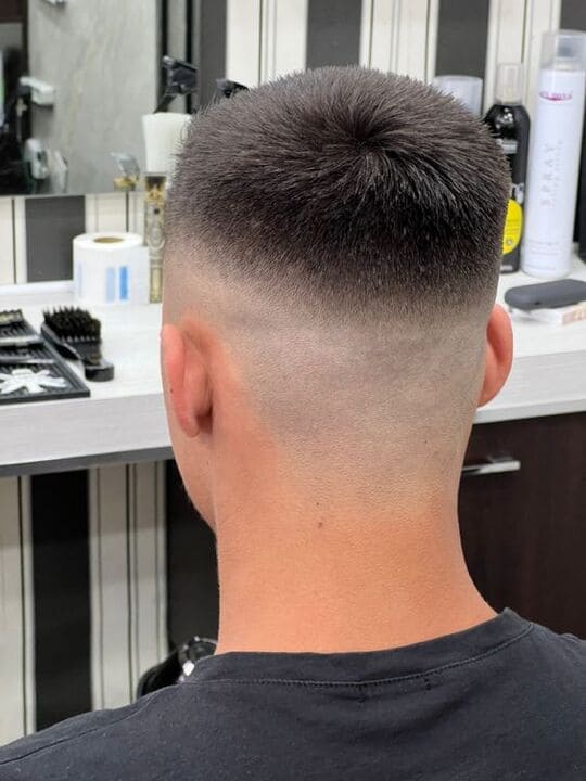 bald burst fade haircut