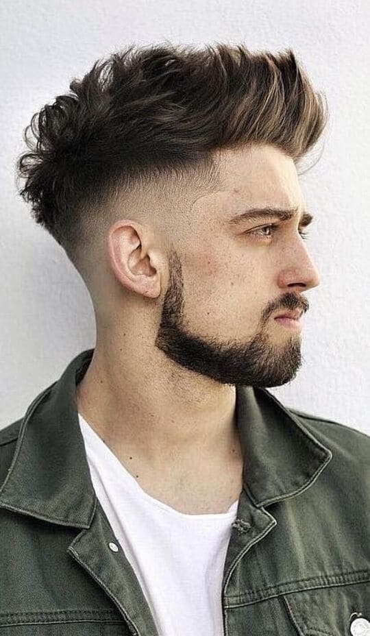 burst fade faux hawk haircut