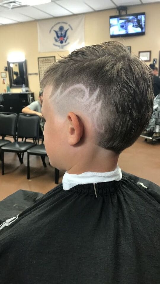 burst fade with side design