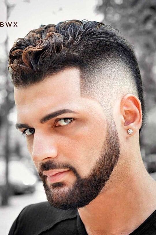 coiffed burst fade haircut