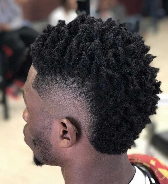 south of france burst fade mohawk haircut