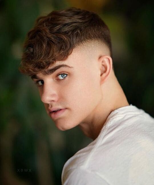 textured hair burst fade haircut