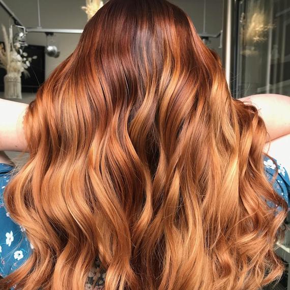 Auburn hair with Blonde Streaks
