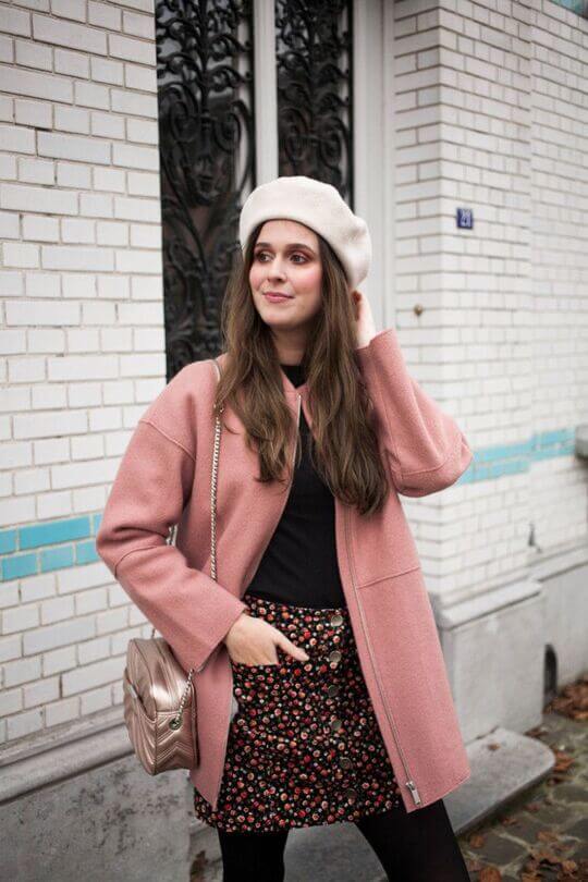 Cocoon Coat with Beret Cap