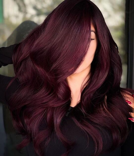 Deep Berry Auburn Hair