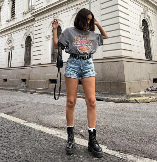 Denim Shorts concert outfit