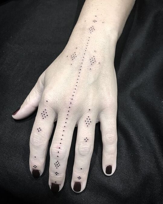 Dot Hand Tattoos
