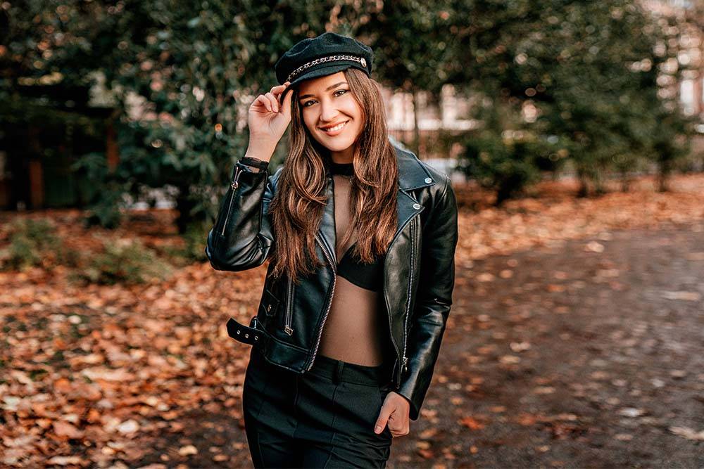 Faux Leather Jacket concert outfit