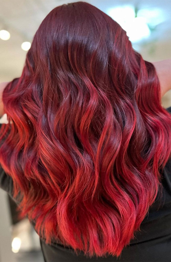 Fiery Auburn hair