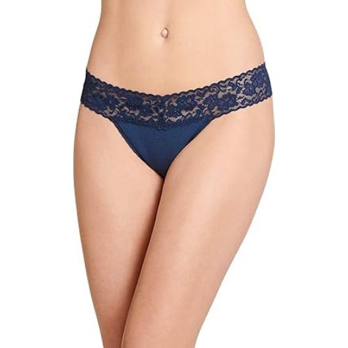 Jockey Women’s Underwear Cotton Stretch Lace Thong