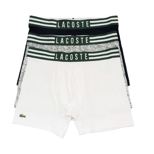 Lacoste Men's Signature Branding Boxer Briefs 1