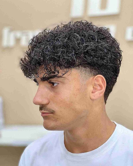 Low Taper Fade Curly Hair