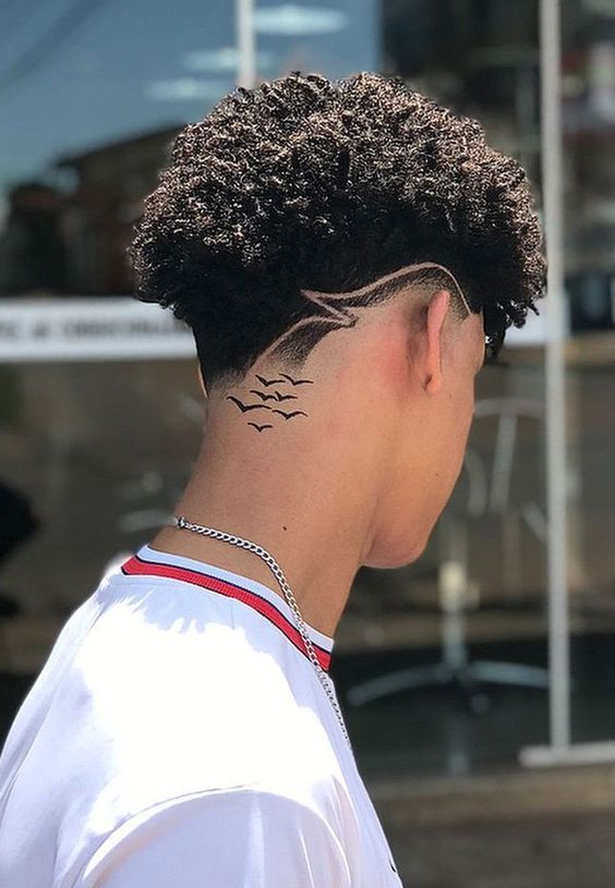 Low Taper Fade with Designs