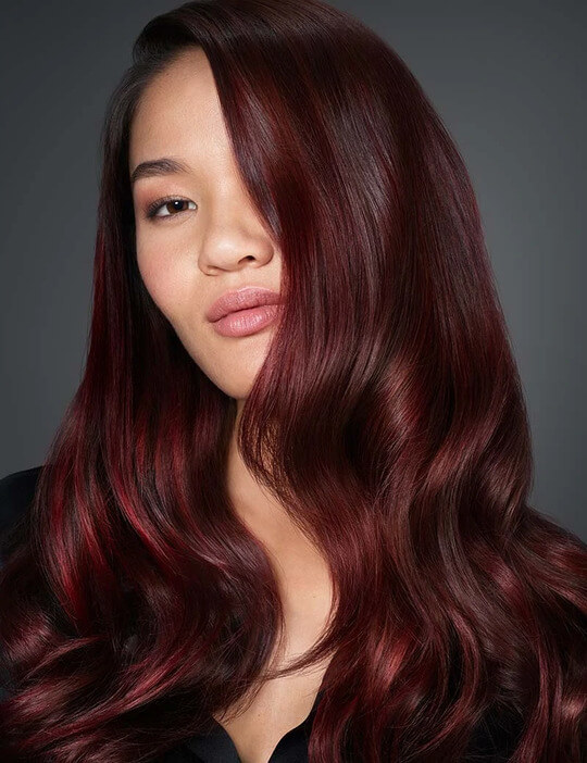 Maroon and Brown hair