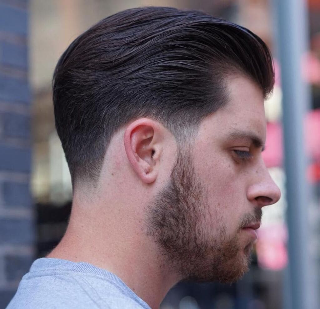 Medium Length Haircut With Low Fade