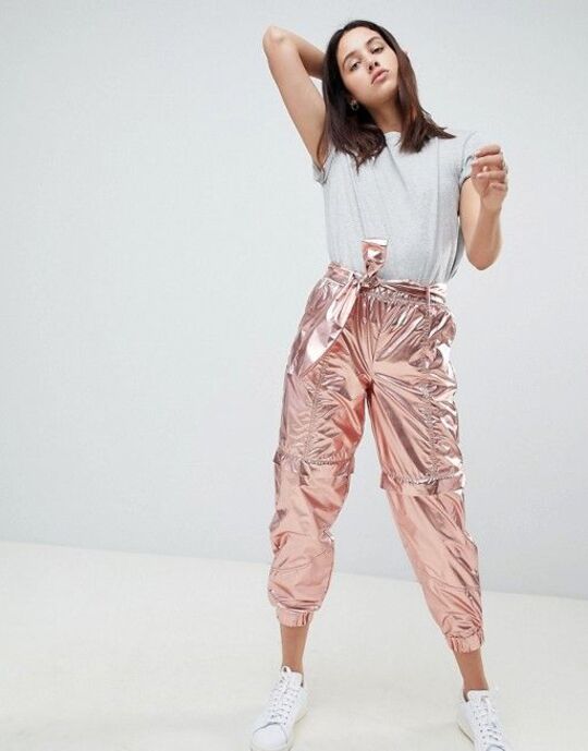 Metallic Joggers concert outfit