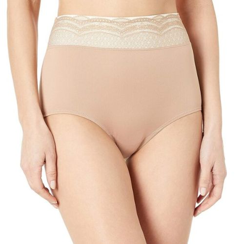 Warner’s Women’s No Pinching Lace Microfiber Brief