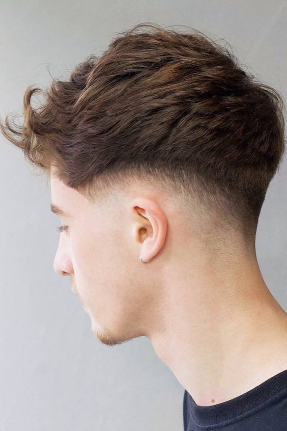 Wavy and Messy Low Taper Fade