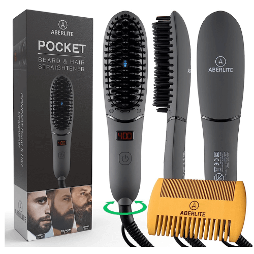 Aberlite Pocket Compact Beard Straightener for Men