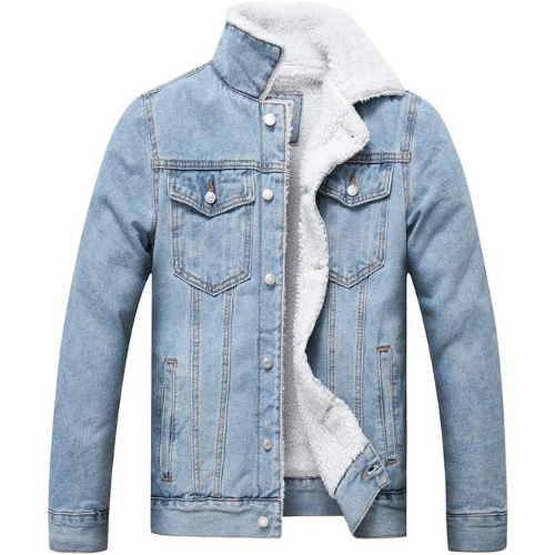LZLER Men's Fleece Jean Jacket 