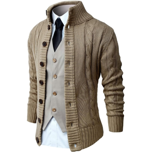 NITAGUT Men's Long Sleeve Cardigan 