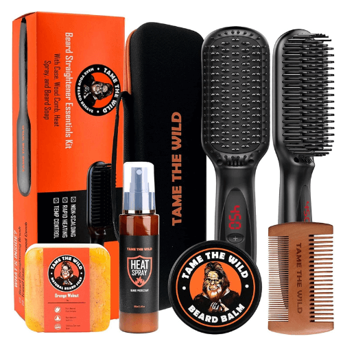 Tame The Wild Pro Beard Straightener for Men Kit