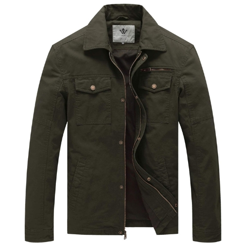 WenVen Men's Military Lapel Jacket