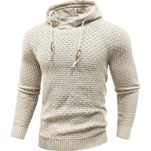 Zaitun Men's Knitted Hoodie Pullover Sweater