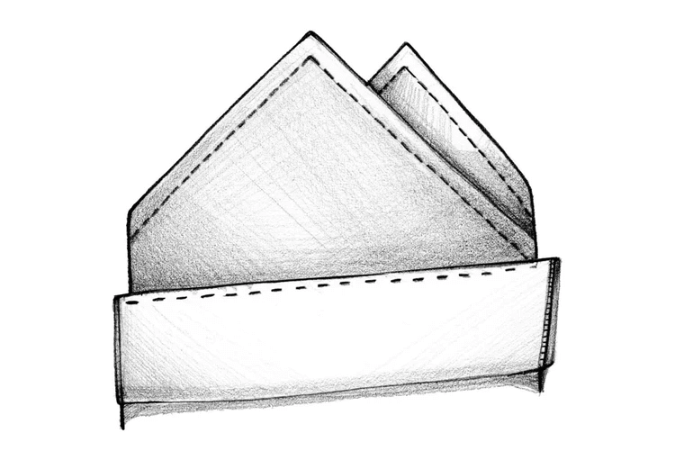 2 Point Pocket Square Fold
