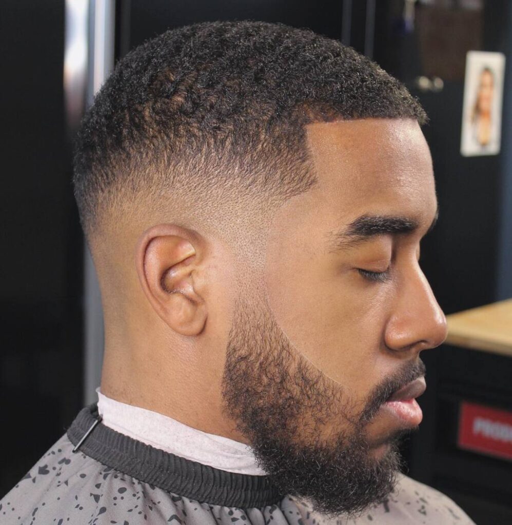 Mid Fade Haircut with Crew Cut