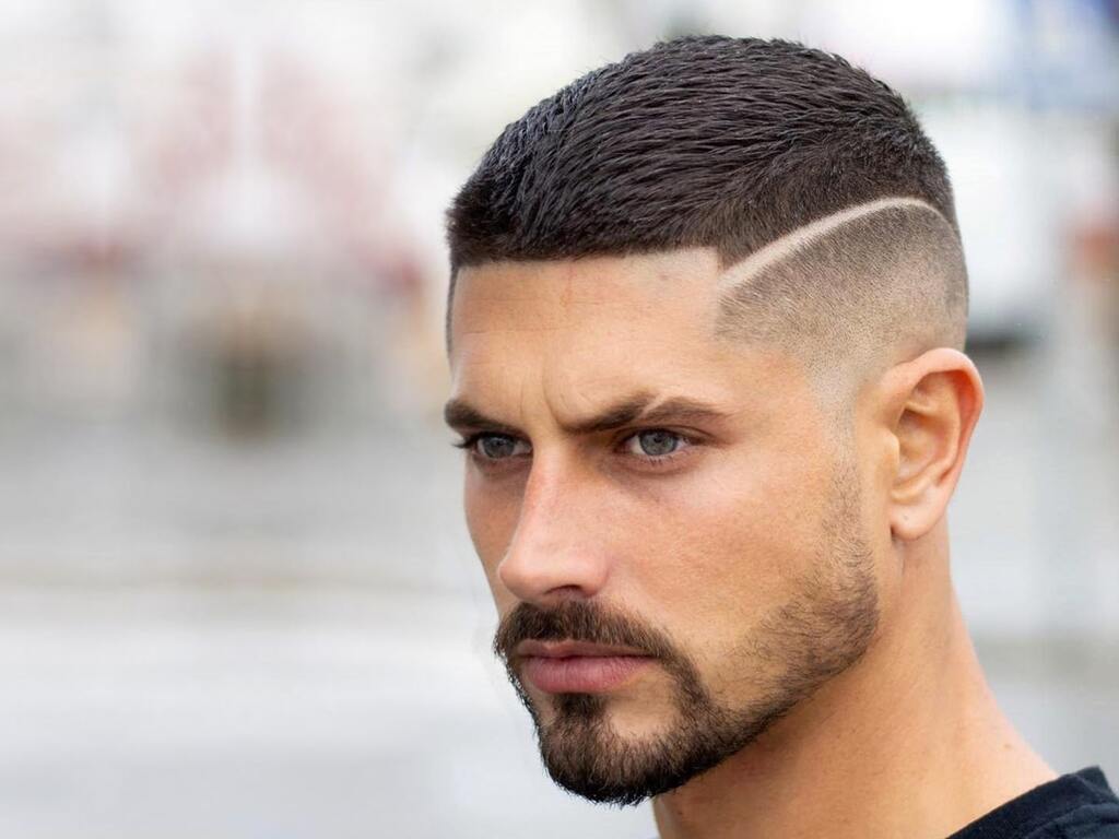 Mid Fade Haircut with High Buzz Cut