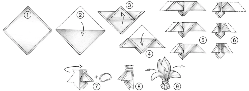 the fleur de lis pocket square fold