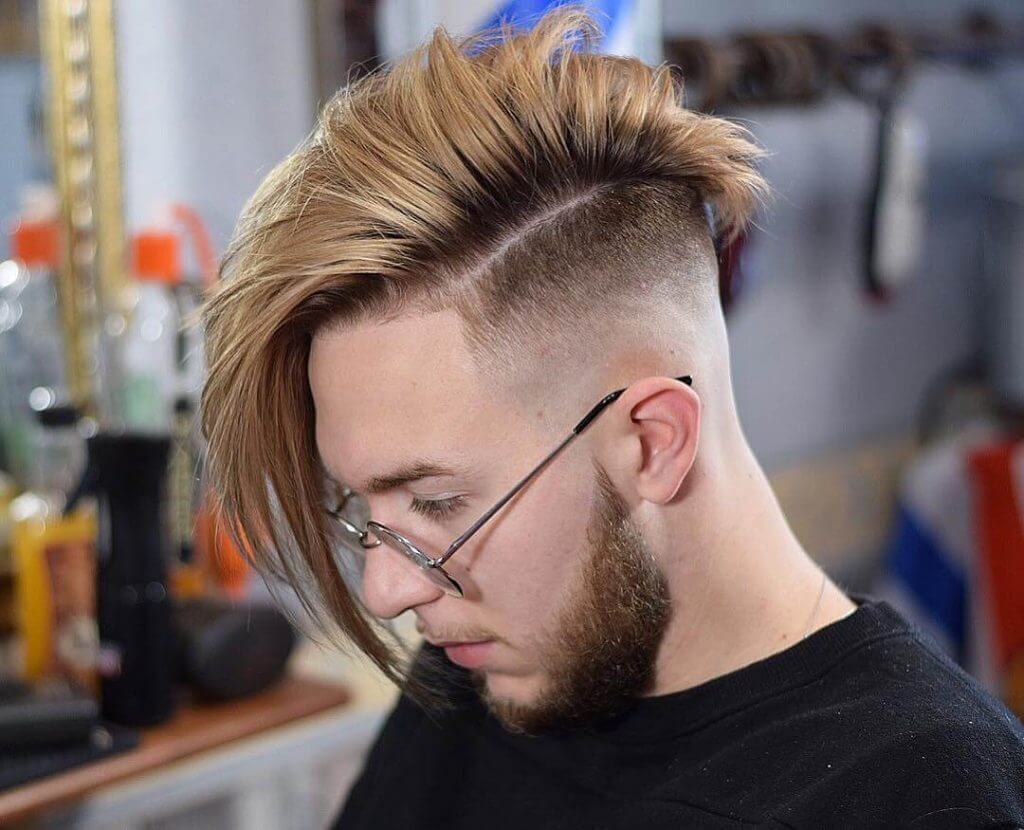 Long Fringe Side Swept Undercut