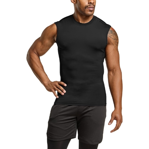 TSLA 1 or 3 Pack Sleeveless Workout Shirts for Men