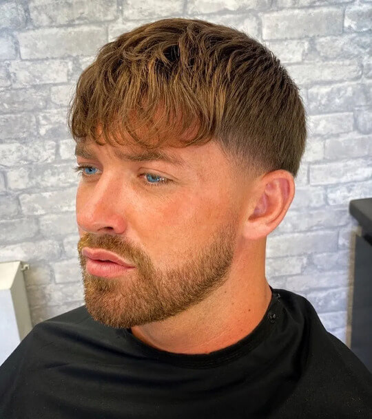 Heavy Fringe on a Soft Taper hair