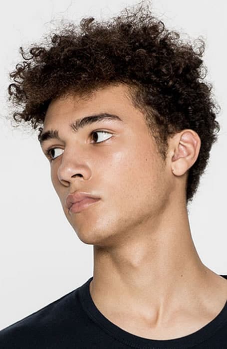 Short Afro with Fringe haircut
