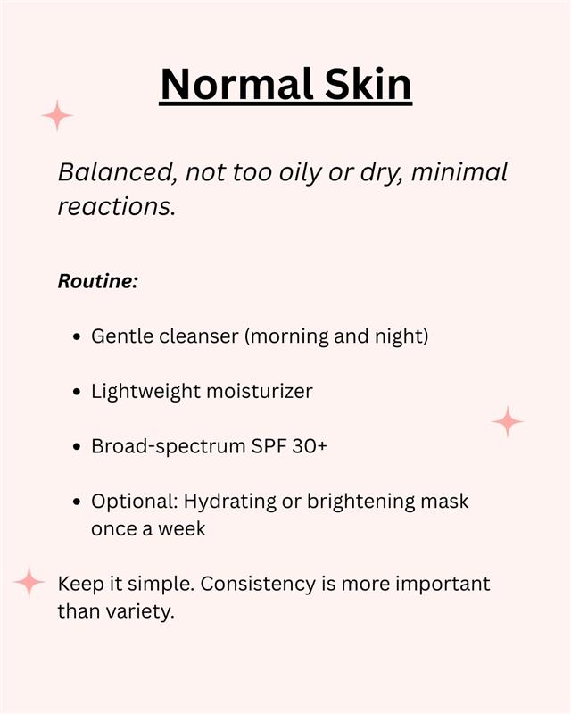Normal Skin type daily skincare routine