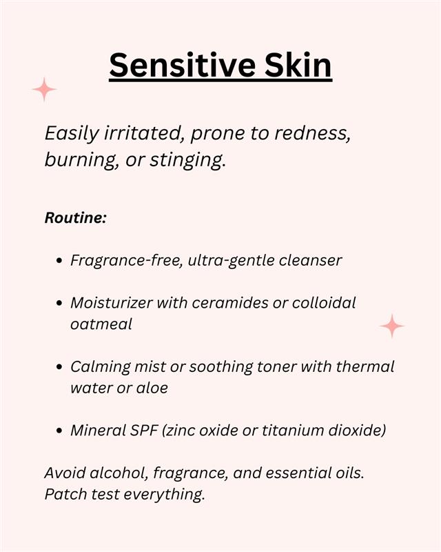 Sensitive skin daily skincare routine